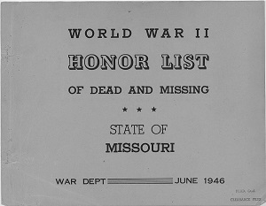 Missouri Army Cover Page
