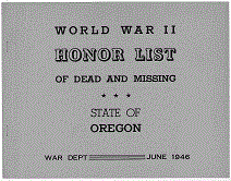 Oregon Army Cover Page