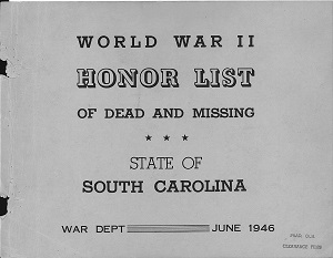 South Carolina Army Cover Page